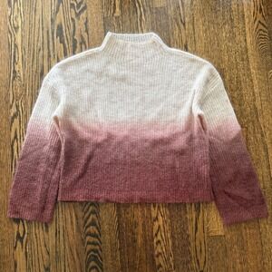 Bella Dahl Womens Mock Neck Mohair Wool Blend‎ Knit Sweater Autumn Ombre Size M